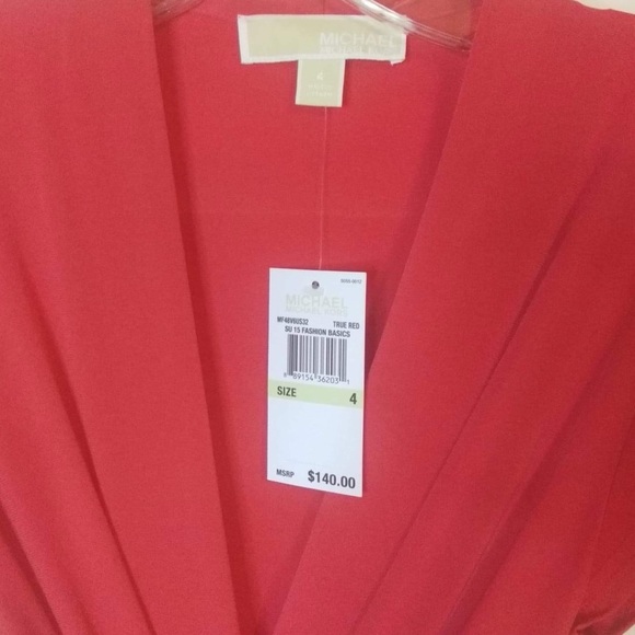 NWT Michael Kors V-Neck Wrap Dress - Picture 6 of 6